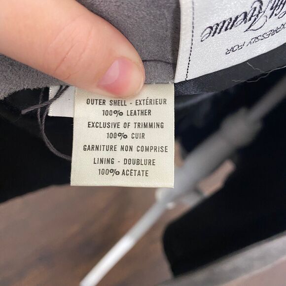 Saks Fifth Avenue Vintage Suede Leather Penny Lane Trench Coat Made in Canada L - Picture 8 of 11